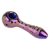 CSYC Y281 About 11cm Length Dab Rig Glass Pipes Mechanical Gear Wheel Style Tobacco Spoon Smoking Pipe Fit Your Palm