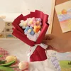 Dekorative Blumen, DIY handgefertigte Blumensträuße, Mini-Häkel-Hochzeitsgeschenk für Gäste, bunte künstliche Blumen zum Lehrertag
