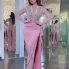 Arabic Aso Ebi Sexy Lace Beaded Evening Dresses Sequins High Neck Prom Dresses Cheap Formal Party Second Reception Gowns 20223079