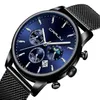 CRRJU 2266 Relógio masculino de quartzo para venda de relógios de personalidade casuais, moda popular para estudantes, calendário, relógios de pulso 2701