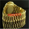 Montre-bracelet de luxe 18K pour hommes en or jaune présidentiel jour-date 41MM diamant montre automatique montre pour hommes montres pour hommes Top Qualit3061