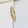 Trouwringen Sieraden Koreaanse Editie Mode Eenvoudige Vergulde Micro Set Zirkoon Verlovingsvinger Ring Voor Vrouwen Meisjes