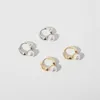 French Retro Tiny Hoop Earrings For Women Single Pearl Small Round Minimal Geometric Hoops With Charms & Huggie207U