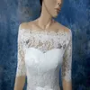 2019 New Fashion Half Sleeve Lace Bridal Jackets for Wedding Off Shoulder Ladies Jackets Bridal Accessories227P