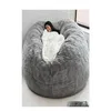 Chair Ers Super Large 7Ft Nt Fur Bean Bag Er Living Room Furniture Big Round Soft Fluffy Faux Beag Lazy Sofa Dh7Gj278S