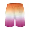 Shorts pour hommes Anime Casual Beach Pants Gradient Lesbian Flag_43914007 Loose Stretch Causal Nouveauté Male Cordon réglable Br 230721