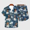 Tute da uomo Yorkshire Terrier Set hawaiano 3D All Over Stampato Camicia Hawaii Pantaloncini da spiaggia Uomo Per donna Cane divertente Abbigliamento estivo