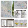 Film de fenêtre de fenêtre en cuir Film de fenêtre statique Clings Vinyl 3D Fenêtre en verre Stickers Rainbow Window Film Forward pour la porte en verre Contrôle de la chaleur Anti UV