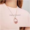 Hanger Kettingen De 925 Sterling Sier Vermicite Rose Gold Suspension Is Geschikt Voor Primitieve Pandora Ketting Ms. Diy Charm Jewe Dhg7T