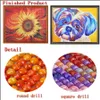 Cushion Full Square Round Round Pintura de diamantes Cartoon Elf Girls 3d Puzzle Fotografías de mosaico de diamantes Mosaico Kits cruzados