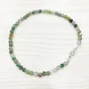 MG0142 INDIAN AGATE ANKLET HANDMADE FANCY BIEDS MALA YOGA BEAD ANKLET 4 MM MINI GEMSTONE JEWELRY341A