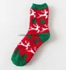 Offre spéciale hiver chaud chaussettes de noël femmes fille cadeau dessin animé impression cachemire chaussettes mode épais chaud bonhomme de neige chaussettes floue chaussette éponge