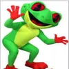 Maßgeschneidertes grünes Frosch-Maskottchenkostüm für Erwachsene, Größe 2368