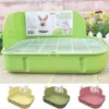 Animali domestici Coniglio Toilette Letto quadrato Pan Vasino Trainer Biancheria da letto Lettiera per piccoli animali Prodotti per la pulizia Drop Ship286H