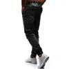 Jeans Masculino Masculino Clássico Simples Stringandelasticado Simples Casual Patchwork Streetwear 230721