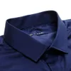 Camicie eleganti da uomo Anti-rughe Elasticità senza stiratura Abito da uomo slim fit Camicia a maniche lunghe casual Bianco Nero Blu Rosso Camicie da uomo sociali 230721