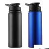 Bottiglie d'acqua 700ml Bottiglia per bici in acciaio inossidabile di grande capacità Sport all'aria aperta Corsa Bollitore per biciclette Bere tazze da ciclismo Dh1108 T03 Dr Dhfhk