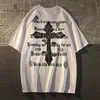 Abbigliamento di moda firmato T-shirt hip-hop Magliette rock Maglietta a maniche corte Chinachic Uomo Estate Versatile Marchio di moda sciolto Top a mezza manica stampato American High St