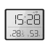 Wall Clocks LCD Digital Alarm Clock Magnetic Large Screen Date Temperature Humidity Display Multi-functional Mounted