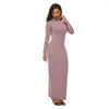 Casual Dresses YMING Women Dress Maxi Long Sleeve Turtleneck Evening Party Sexy Club Bodycon Lady Vestidos