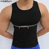 Men s Tank Tops 2023 Men Zipper Solid Color Streetwear O neck Sleeveless Stylish Vests Skinny Summer Casual Clothing S 5XL INCERUN 230721