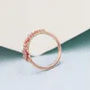 2020 Nowy wiosna 100% 925 Sterling Srebrny Pandora Pandora Rose Gold Pink Daisy Flower Emali Pierścień dla kobiet biżuteria 297s