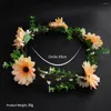 Headpieces Simulation Flower Bridal Headband Daisy Wreath Bridesmaid Circle Rattan Po Studio Head Accessories