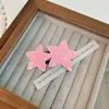Hair Accessories 2023 Summer Color Sequin Two Star Pentagrams Clips For Girl Children Cute Kawaii Sweet Fairy Hairpin Fashion