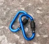 Multifunktion carabiner krokklipp spänne aluminium d-ring carabiners skruvlås spännkrok d form vandring snäpp krok nyckelchain klipp