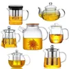 Vattenflaskor släpp värmebeständig glas tekanna olika stilar av att sälja tesatser klar vattenkokare blomma puer infuser potten 230721