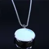 Bohemia Tree Of Life Moonstone Stainless Steel Necklaces Silver Color Chain Necklace Jewelry Cadenas Mujer NXS04 Pendant237S