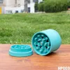 HONEYPUFF 63MM 4 Layers Degradable Plastic Tobacco Herb Grinder Tobacco Spice Crusher For Smoking Pipe Accessories Wholesale