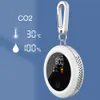 Kolanalysatorer 3 i 1 Temperaturfuktighet Analysator Bärbar koldioxidmätare Infraröd sensor HD LED -skärm för plantering Rum Turism 230721