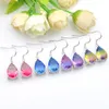 Mix Color 4 szt. Partia 925 Sterling Srebrna małe i wykwintne Rainbow Co-colored Tourmaline Store Silver Valentine's Dangle 287r