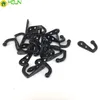 30PCS Black Metal small hooks Decorative wall cabinet hooks Door hanger for clothes hat Key Bag with Screws284q