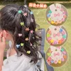 Hair Accessories 10PCS Set Solid Color Plastic Bow Crown Carrot Small Clips For Girl Children Cute Kawaii Tiny Grab Summer