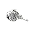 Charms Wysoka jakość 925 Sterling Sier Key Lock Charm Pendant do oryginalnej bransoletki Pandora Naszyjnik damski Modna biżuteria DH46H