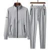 Hoodies للرجال 2023 مجموعة أزياء Suit Suit Suit العلامة التجارية المرقعة سحاب من النوع الثقيل من النوع الثقيل للملابس رجالي 2 قطعتين