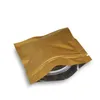200 шт. 8 12см коричневая матовая алюминиевая алюминиевая упаковочная сумка Self Chece Mylar молчание закуски с пищевыми закусками с разрывом WH261A