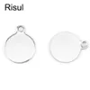16mm Stainless Steel Stamping Circle Tag Charm For Jewelry Metal Stamping Blanks Round Dog Tags Personalised Whole 200pcs341G