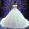 Princess Beads Crystal Ball Gown Wedding Dresses Sweetheart Neck Lace-Up Beading Wedding Bridal Bowns Plus Size271s