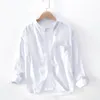 Men's Casual Shirts Top Quality Cotton Men Solid Long-sleeved Mandarin Collar Mens Button Down Dress Male TS-570