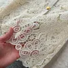 Basic Casual Dresses Runway Hollow Crochet Lace Dress Summer Party Women Embroidery Luxury Designer Midi Holiday Vestidos De Fiesta 2023