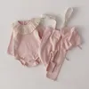 Completi di abbigliamento 2023 Vestiti per bambina Set Tuta Pantaloni Cappello 3 pezzi Completi per bambini in cotone Tute per bambini Bambini Ragazzi