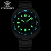 Orologi da polso Steeldive SD1970 Background da data bianca 200m Wateproof NH35 6105 Turtale immersione automatica orologio subacqueo 230113330u