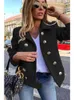 Qnpqyx vinterjacka kvinnor långärmad mode dubbelbröst blazer casual och lös med lapel office lady jackets för kvinnliga kappa