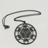 Pendant Necklaces Metatron's Cube Silver Plated & Pendants For Women Fashion Jewelery Drop