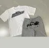 Camisetas masculinas de verão London Shooter Trapstar Terno curto Famoso Designer bordado Camisa grande ícone Casal Moletom com capuz Jaqueta Down Motion current 547ess
