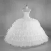 6 argolas de aço com anágua de tule bufante saia crinolina para vestido de noiva vestido de baile quinceanera Jupon Tarlatan221u