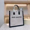 10A najwyższej jakości Rive Gauche Kobiety jedno ramię w torbie Crossbody Designer torebki torebki kosza na płótnie szydełkowe torba na ramię